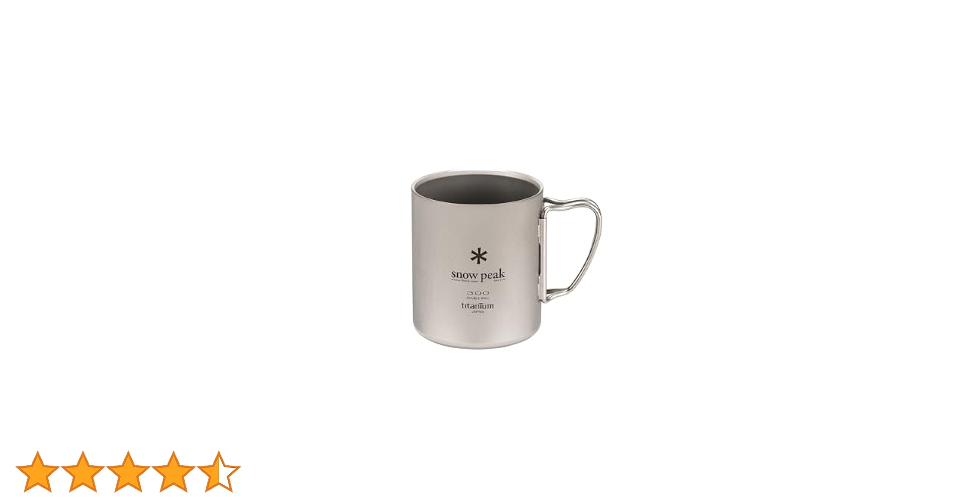 Snow Peak Ti-Double 300 Mug - Titanium Mug - Intended for